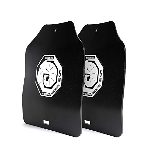 TRAINLIKEFIGHT Ultimate Triple Curve Weighted Plates 5lbs (10lbs Pair) - Juego de Placas lastradas de Peso de 2,27kg (4,54kg Total Pareja), sin Chaleco