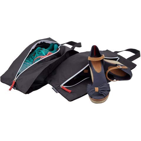 TRAVELTO Set de 2 Bolsas para Zapatos de Nylon Resistente con Cierre Ideal para Viajes - Shoe Bag/botinera/Bolso para Zapatos