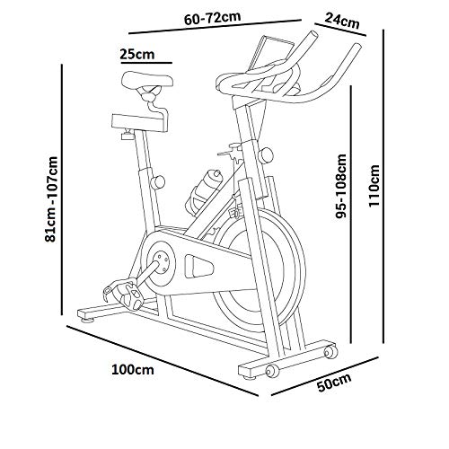 TRÉBOL ADVANCE Bicicleta de Spinning Pantalla LCD, Resistencia Variable. Regulable.