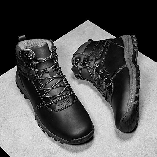 Trekking Botas Hombre Impermeables Zapatillas de Senderismo Deportes Exterior Sneakers Negro 48