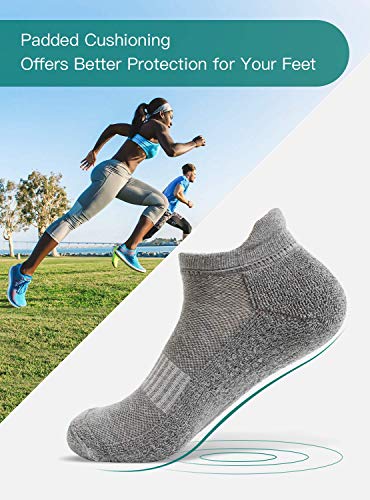 TRENDOUX Calcetines Tobilleros Hombre, 6 Pares de Calcetines Hombre - Calcetines Tobilleros Mujer Calcetines Cortos de Algodón Con Amortiguación Antideslizantes Calcetines Deporte Running - M