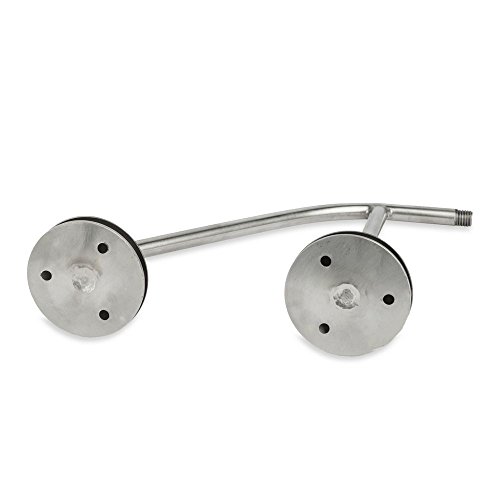 Treppen- und Geländerstudio Graber Barra de Ballet, Fresno Claro, 42 mm de diámetro, 1500 mm de Largo, Incluye 2 Soportes de Doble de Acero Inoxidable – 190 mm de Distancia de Pared