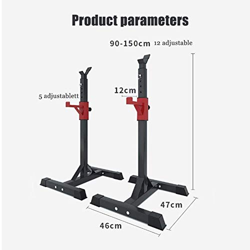 TRFBC Squat Rack Stand Levantamiento de Pesas Rack Soporte para Barra de Pesas Base Regulable, para Hacer Ejercicio Muscular para Gimnasio Casero en Casa