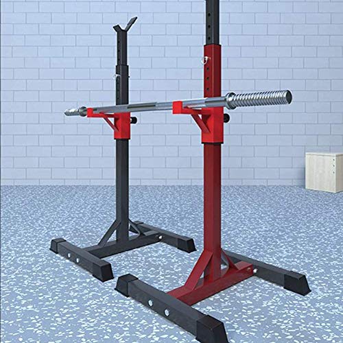 TRFBC Squat Rack Stand Levantamiento de Pesas Rack Soporte para Barra de Pesas Base Regulable, para Hacer Ejercicio Muscular para Gimnasio Casero en Casa