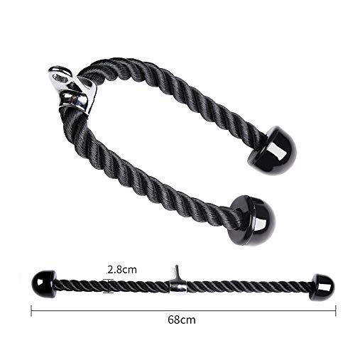 TríCeps Empuje Tire Hacia Abajo Cuerda Cuerda, Cable De La Cuerda De TríCeps Para Multi Gym & Mango Potente & MosquetóN De Gancho RáPido, Para Las Combinaciones De Entrenamiento De Fuerza Del Brazo