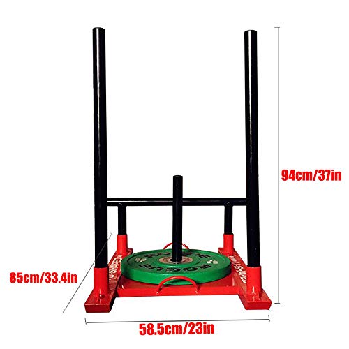 Trineo de empuje, incluida la correa Carro de entrenamiento de fuerza explosiva pesada Tire Fitness ponderado Trineo de empuje 37 * 33 * 23 pulgadas, para el uso de varias pistas o cuerdas de batalla