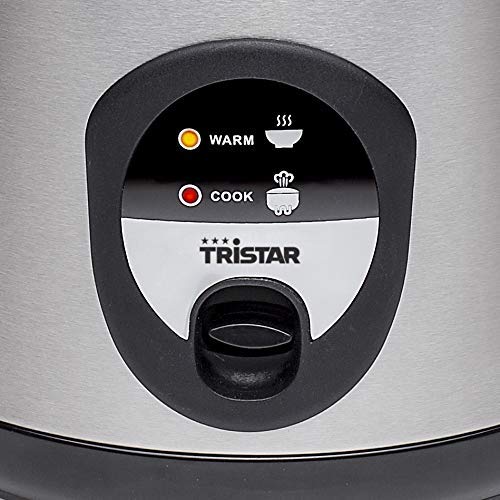 Tristar RK-6126 - Arrocera, Capacidad 1 litro, Función para Mantener el Calor, Apagado Automático, Incluye Taza Medidora, Espátula y Cuchara, 400 W