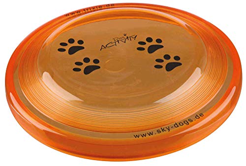 TRIXIE Disc Dog Activity, Plástico extra Resistente, ø23 cm, Perro