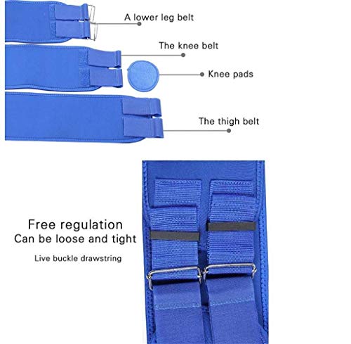 TRN Zona de corrección Conformación de Material de Alto Grado Corrección de Pierna de Tipo O/X Ajustable Piernas de Pata de Pala Leggings Corrector de piernas de ortótica de Cadera,Azul