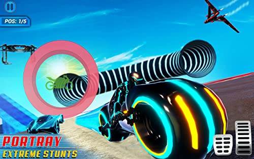 Tron Bike Transform Car Driving Simulator | Sci-fi bike adventure | Mega ramp stunts | extreme bike stunts | real car driving  simulator | Car Games | Bike games