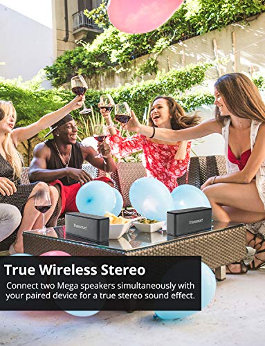 Tronsmart Mega Altavoz Bluetooth, Sonido Digital 3D, Panel Táctil, 40W Altavoz inalámbrico Portátil con TWS & NFC, 15H de Reproducción Continua y Manos Libres para Fiesta, Hogar, Playa, Viajes - Negro