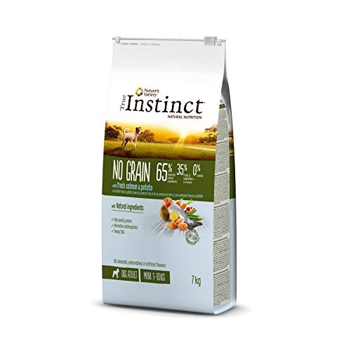 True Instinct No Grain Mini Adult - Pienso sin Cereales para Perros Adultos de Razas pequeñas con salmón - 7 kg