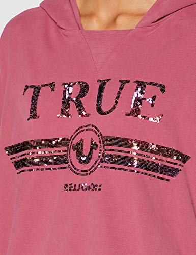 True Religion Hoody Trucci Capucha, Rojo (Malaga 1723), Medium para Mujer