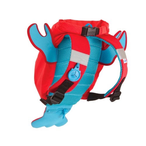 Trunki PaddlePak - Mochila infantil impermeable para piscina y gimnasio, Rojo, 37 x 29 x 17 cm