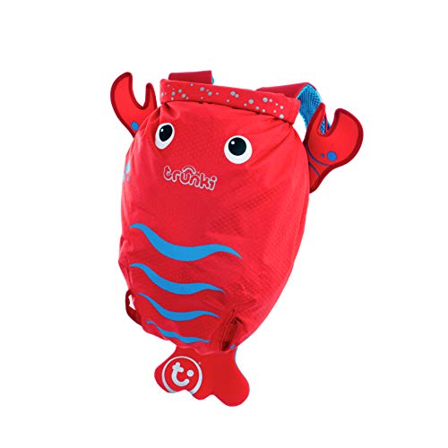Trunki PaddlePak - Mochila infantil impermeable para piscina y gimnasio, Rojo, 37 x 29 x 17 cm