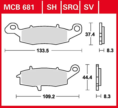 TRW Sinter SFV 650 Gladius ABS WVCX 09-16 - Pastillas de freno delanteras para carreras