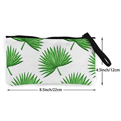 TTmom Carteras de Mujer,Monedero,Palm Leave Pattern Wallet Coin Purse Canvas Zipper Cellphone For Travel