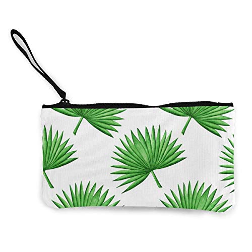 TTmom Carteras de Mujer,Monedero,Palm Leave Pattern Wallet Coin Purse Canvas Zipper Cellphone For Travel