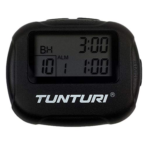 Tunturi-Fitness Functional Temporizador de Intervalos, Unisex Adulto, Negro, Talla Única