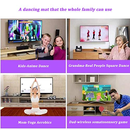 TV Tapete De Baile Doble, Máquina De Baile De Consola De Juegos De Espesamiento De Alta Definición, con Gamepad Somatosensorial, Tapete De Baile De Entretenimiento Interior De Yoga Fitness