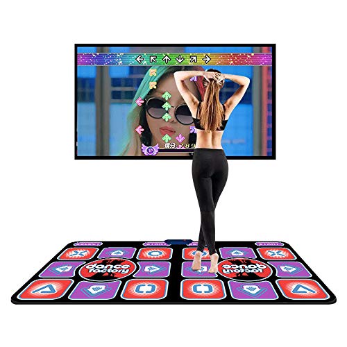 TV Tapete De Baile Doble, Máquina De Baile De Consola De Juegos De Espesamiento De Alta Definición, con Gamepad Somatosensorial, Tapete De Baile De Entretenimiento Interior De Yoga Fitness