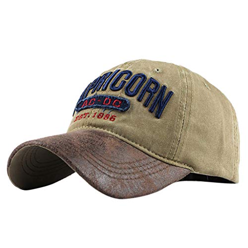 TWIFER Gorra de béisbol de Unisex algodón de Estilo Vintage para Deportes al Aire Libre Vintage Marca Transpirable Impresión de Letras para Deportes Hombre Mujer Hip-Hop Ajustable Mezclado