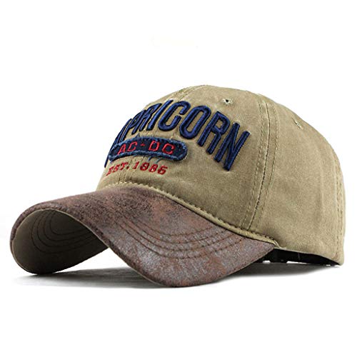 TWIFER Gorra de béisbol de Unisex algodón de Estilo Vintage para Deportes al Aire Libre Vintage Marca Transpirable Impresión de Letras para Deportes Hombre Mujer Hip-Hop Ajustable Mezclado