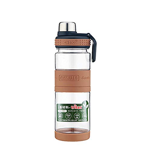 Tyarwqg - Botella de agua para ciclismo, 350 ml o 500 ml de acero inoxidable, taza de agua de oficina para hombre, diseño de bala, oficina deportiva, 500 ml, color marrón