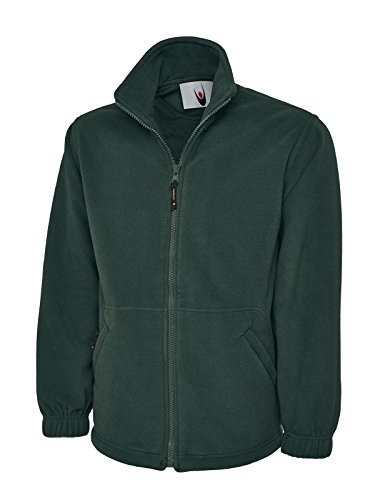 UC604 - Chaqueta clásica de tela polar con cremallera frontal (300 g/m²) - Color verde - Talla XL.