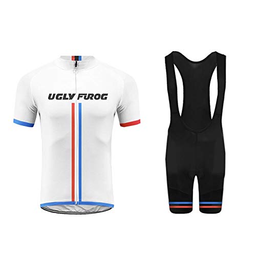 Uglyfrog 2019 Bike Wear De Manga Corto Maillot+ Pantalones Cortos Mangas Cortas de Ciclismo Ropa Maillot Transpirable para Deportes al Aire Libre Ciclo Bicicleta Equipacion Ciclista DTMX01