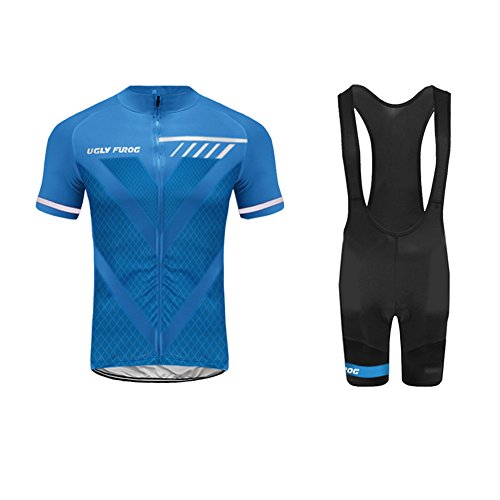 Uglyfrog Ropa Ciclismo Verano para Hombre y Mujer - Un Conjunto de Ciclismo Jersey Maillot y Culotte Pantalones Cortos DTMX03F