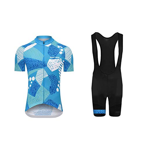 Uglyfrog Sets Ropa de Ciclismo, Maillot de Manga Corta y Culotte Corto para Mujer, Conjunto Ropa para Bicicleta Transpirable DXWX02