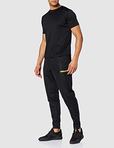 uhlsport Stream 3.0 Classic Hose Pantalón De Chandal, Hombre, Negro (Negro/Amarillo maiz), XS