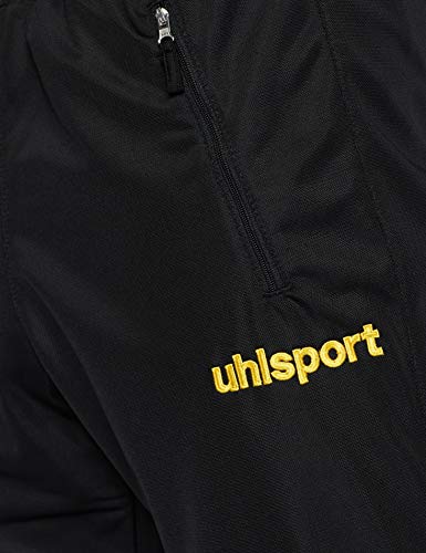 uhlsport Stream 3.0 Classic Hose Pantalón De Chandal, Hombre, Negro (Negro/Amarillo maiz), XS