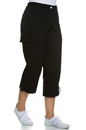 Ulla Popken Hose, 7/8, Pantalones Para Mujer, Negro (Schwarz 10), 52