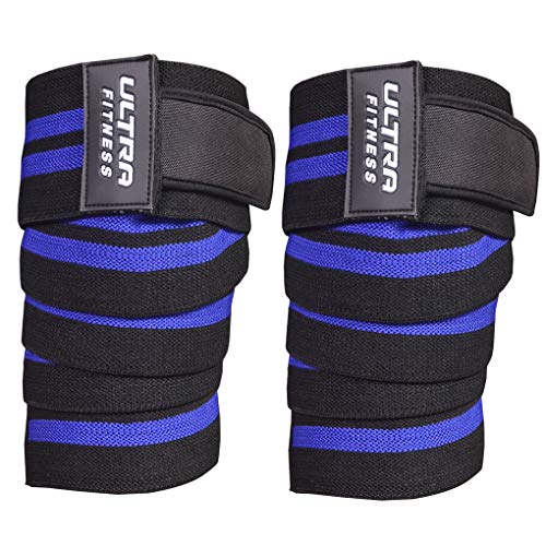Ultra Fitness - Rodilleras para levantamiento de pesas, color azul