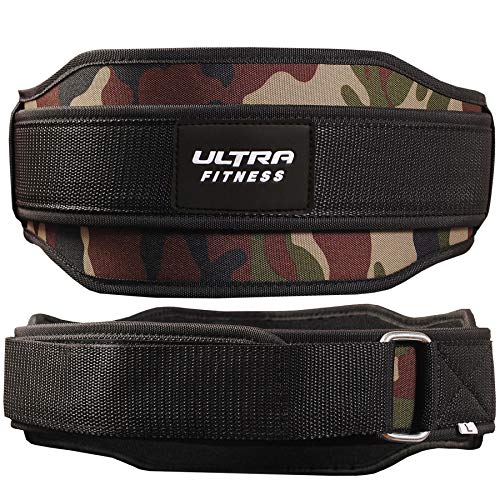 ULTRA FITNESS Weightlifting Training Belt Neoprene Back Pain Wood Fitness Deadlift Squats, Weight Training Belt, Camouflage, Large