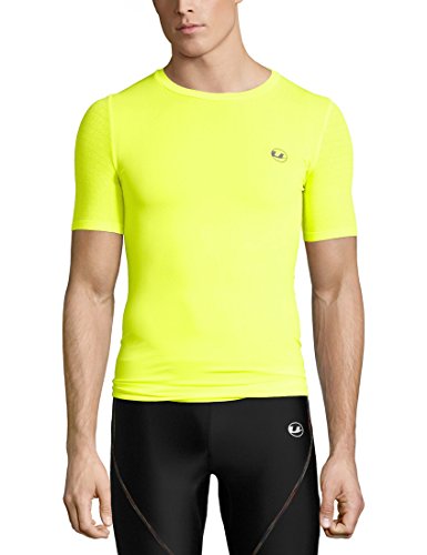 Ultrasport Basic Noam Camiseta de compresión sin Costuras, Hombre, Amarillo neón, L/XL