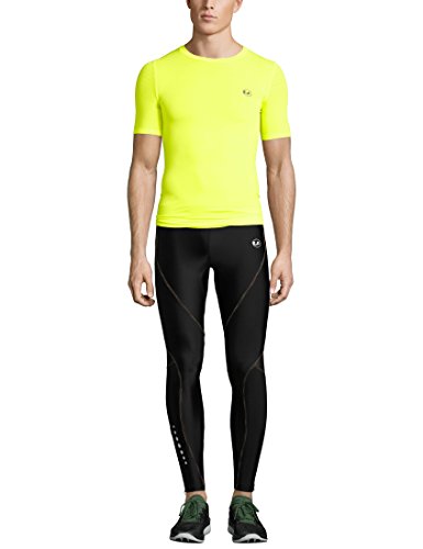 Ultrasport Basic Noam Camiseta de compresión sin Costuras, Hombre, Amarillo neón, L/XL