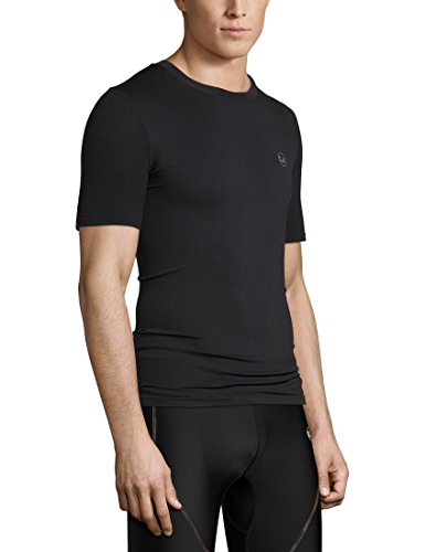 Ultrasport Basic Noam Camiseta de compresión sin Costuras, Hombre, Negro, L/XL