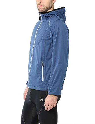 Ultrasport Chaqueta multifuncional de hombre Endy con Ultraflow 3.000, ligera y transpirable; por este motivo, ideal como chaqueta de correr, de entrenamiento o de ciclismo, impermeable y resistente al viento, Azul, 2XL