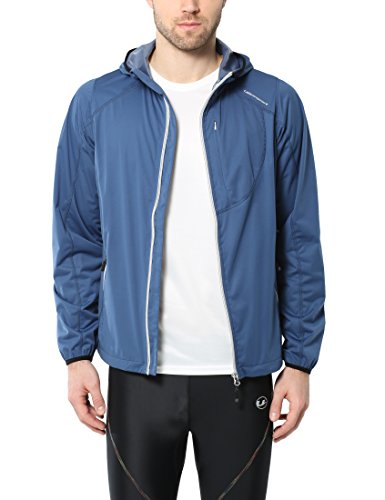 Ultrasport Chaqueta multifuncional de hombre Endy con Ultraflow 3.000, ligera y transpirable; por este motivo, ideal como chaqueta de correr, de entrenamiento o de ciclismo, impermeable y resistente al viento, Azul, 2XL