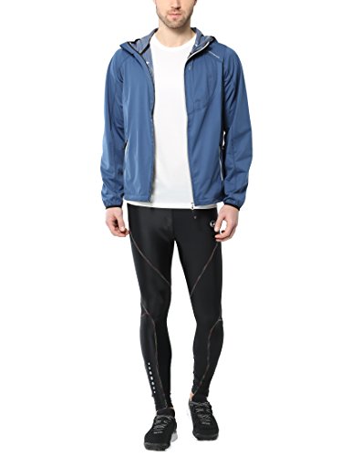 Ultrasport Chaqueta multifuncional de hombre Endy con Ultraflow 3.000, ligera y transpirable; por este motivo, ideal como chaqueta de correr, de entrenamiento o de ciclismo, impermeable y resistente al viento, Azul, S