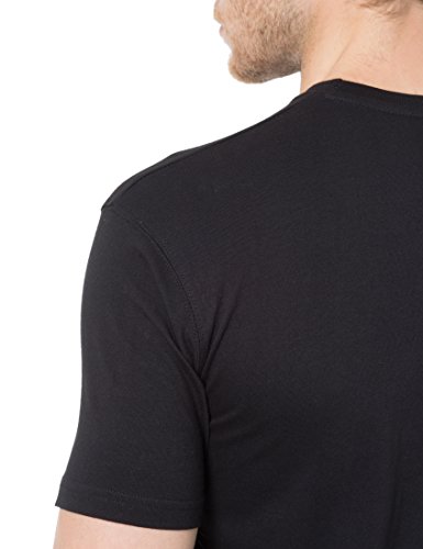 Ultrasport Maglia Sportiva per il Tempo Libero con Girocollo da 5 pezzi Camiseta de Manga Corta, Cuello Redondo, Lote de 5, Hombre, Negro, S