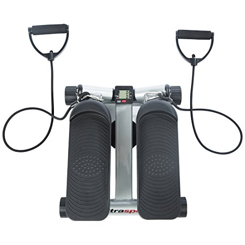 Ultrasport Máquina de step Swing Stepper con cintas de entrenamiento / aparato de entrenamiento Stepper con consola inalámbrica – stepper Up-Down para principiantes y usuarios avanzados, step pequeño