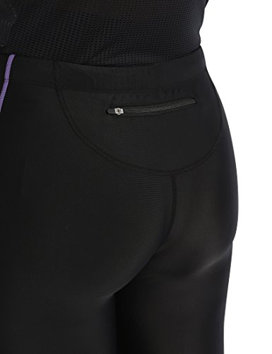 Ultrasport, Pantalones deportivos 3/4 para Mujer, Negro/Lila, M