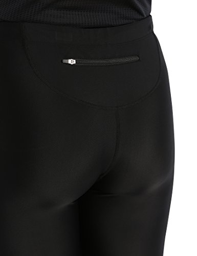 Ultrasport, Pantalones deportivos 3/4 para Mujer, Negro/Naranja, XS