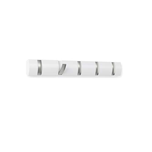 Umbra 318850-660 Percha de pared Flip 5 Blanco Brillante