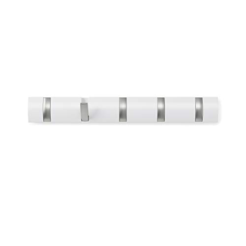 Umbra 318850-660 Percha de pared Flip 5 Blanco Brillante