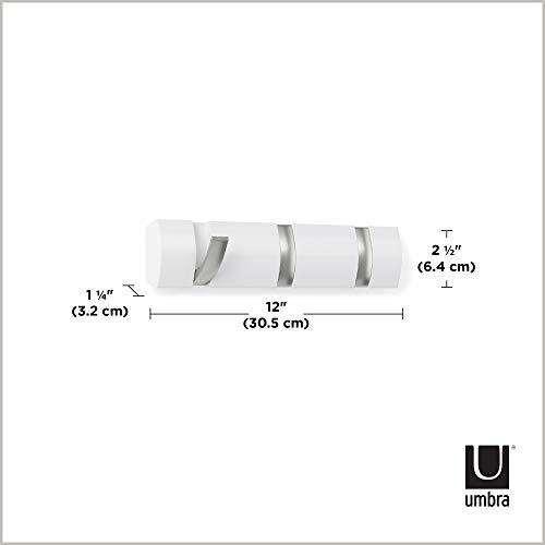 Umbra 318853-660 Percha de Pared Flip 3 Blanco